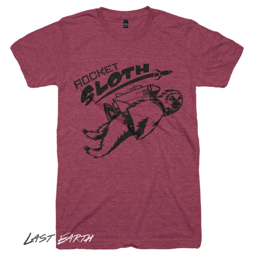 Rocket Sloth T-Shirt Funy Sloth Shirt Sloth Lover Gift Mens Sloth Tshirt